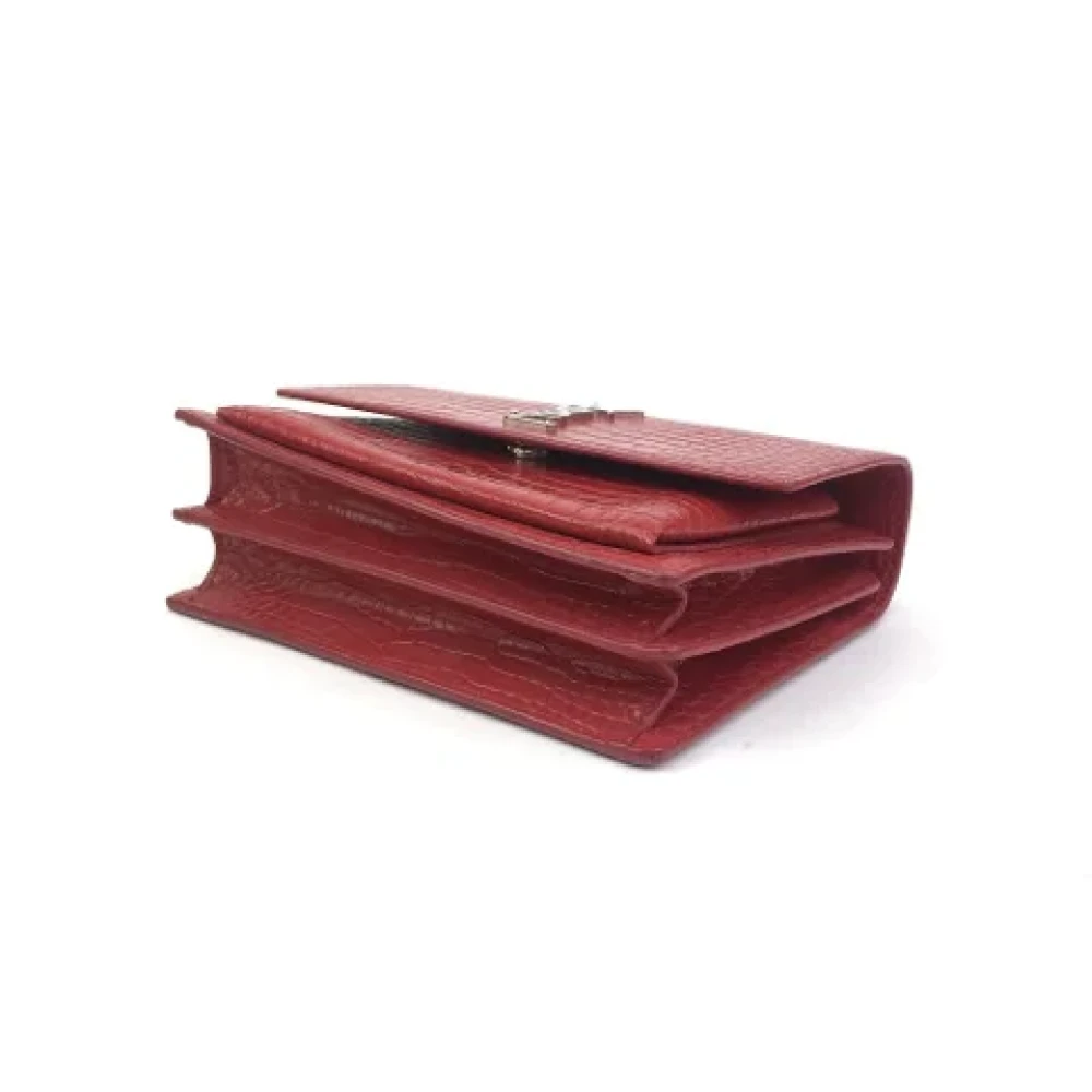 Saint Laurent Vintage Pre-owned Leather shoulder-bags Red Dames