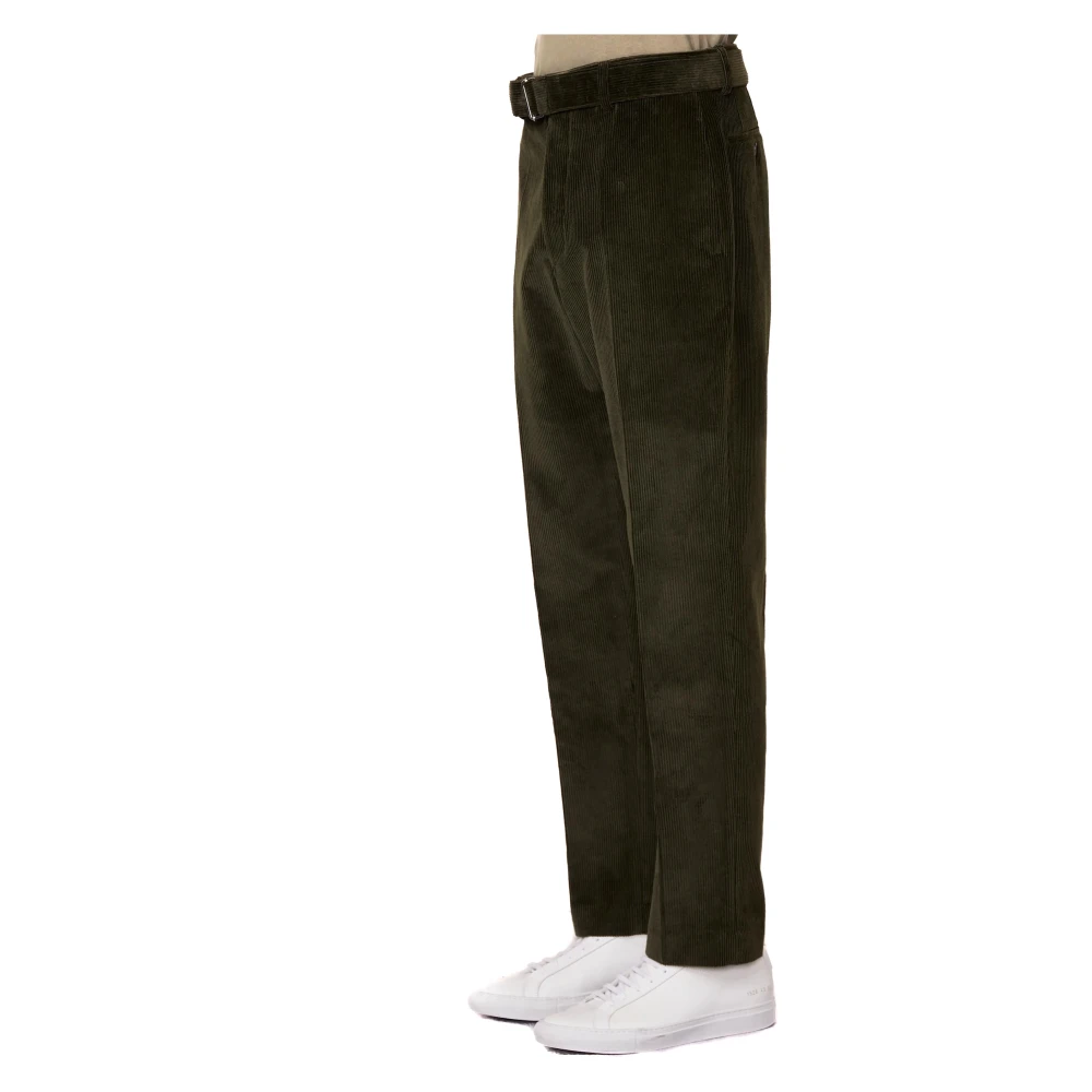 Officine Générale Groene Broek Gladde Voorkant Pasvorm Green Heren