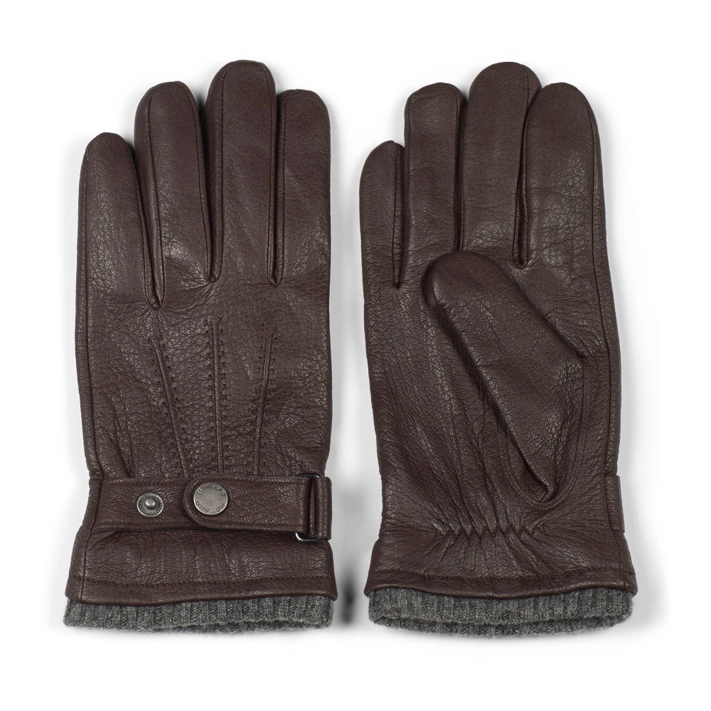 Howard London Donkerbruine Leren Handschoenen Klassiek Ontwerp Brown Heren