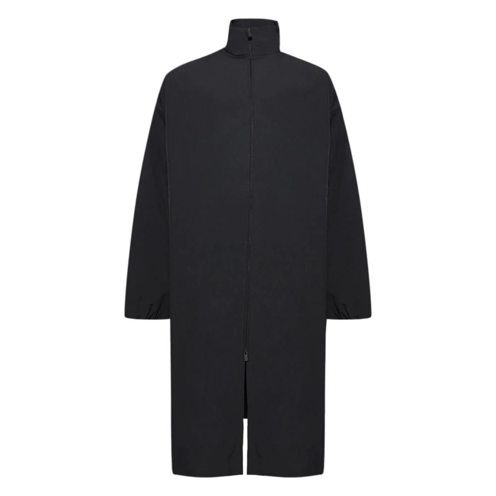 Svart Nylon Field Trench Coat