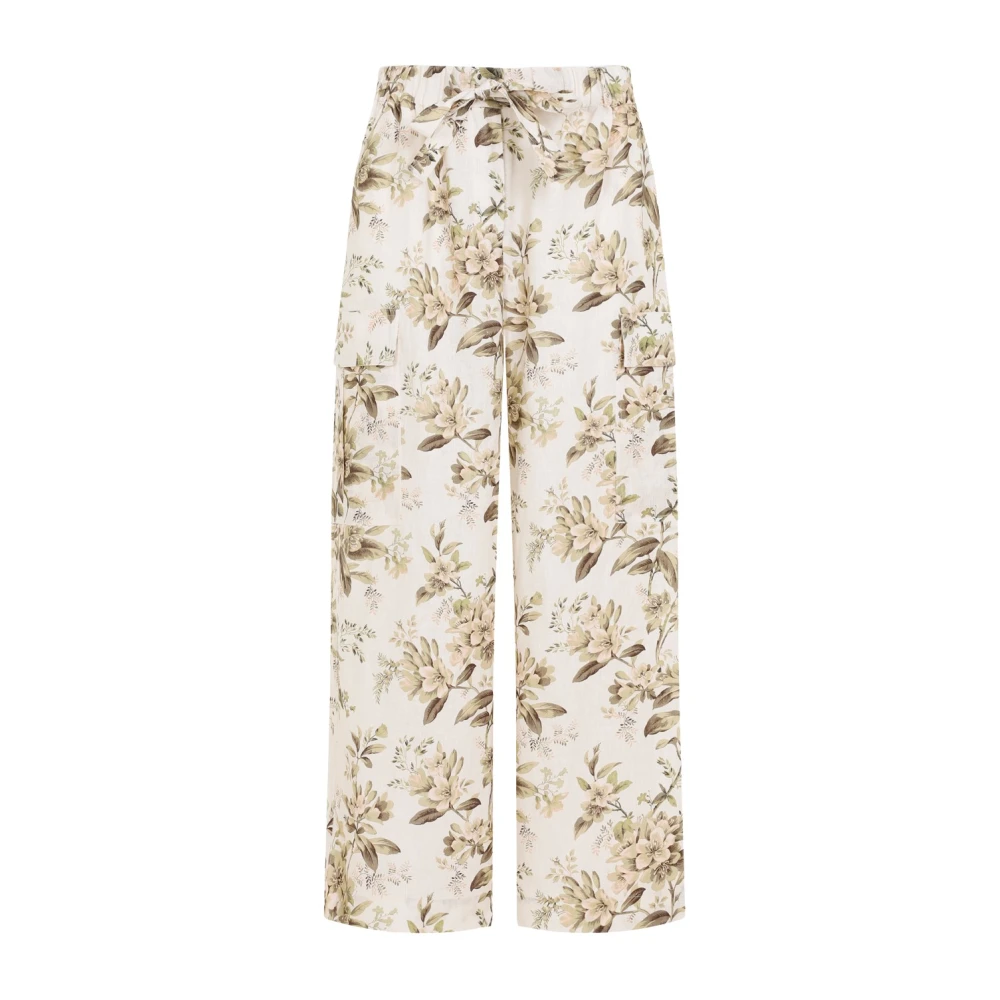 Zimmermann Multicolor Linnen Wijde Broek Multicolor Dames