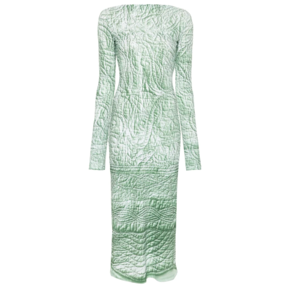 MM6 Maison Margiela Iguana Midi Jurk Green Dames