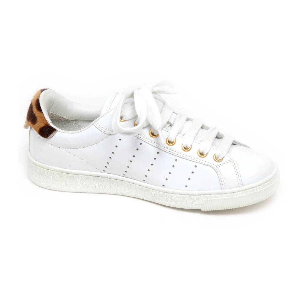 Dsquared2 Vintage Effect Sneaker Santa Monica Schoen Dames Schoenen Wit