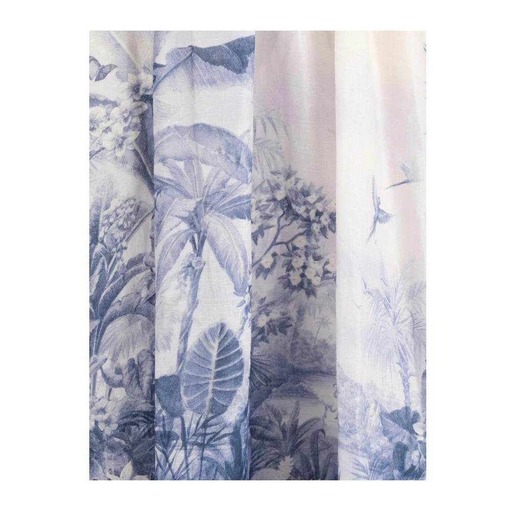 Zimmermann Bloemenprint Linnen Lange Jurk Multicolor Dames