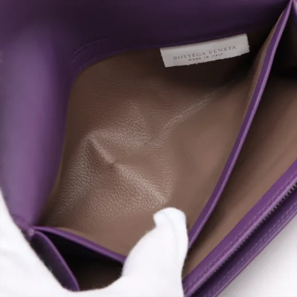 Bottega Veneta Vintage Pre-owned Leather wallets Purple Dames