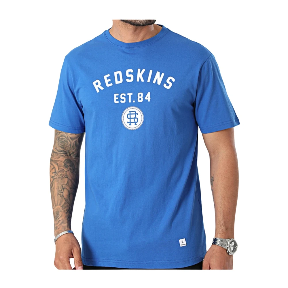 Redskins Bedrukt Logo T-shirt Blauw Blue Heren