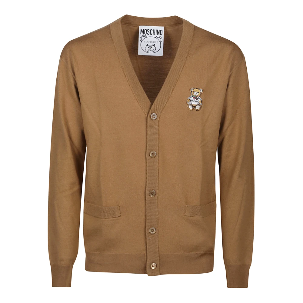 Moschino Stijlvolle Gebreide Cardigan Sweater Brown Heren
