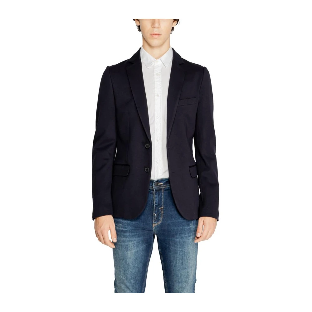 Antony Morato Blauw Viscose Maatpak Heren Herfst Winter Blue Heren