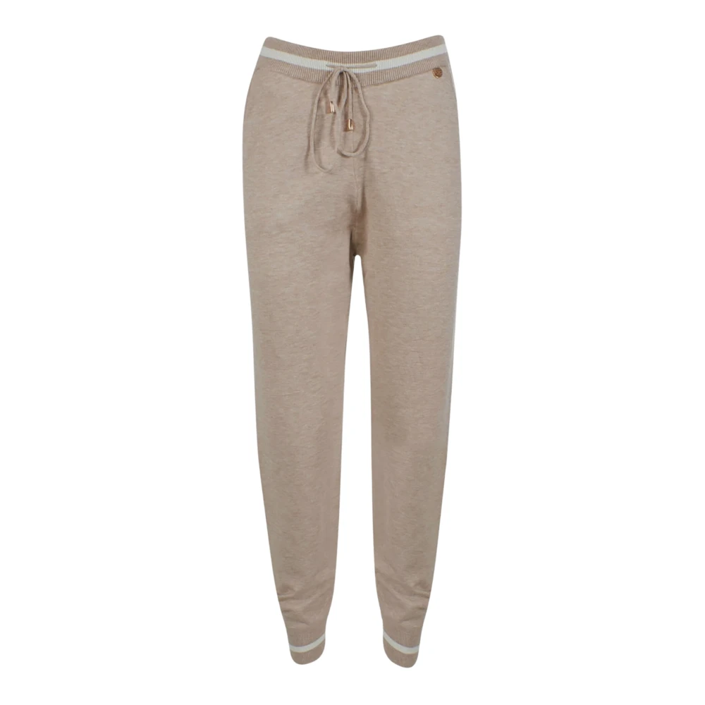 YES ZEE Broek met boord Beige Dames