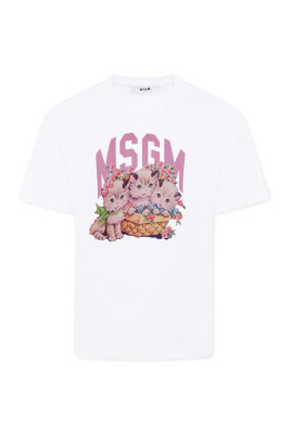 t-shirt-en-coton-blanc-avec-imprime-chat