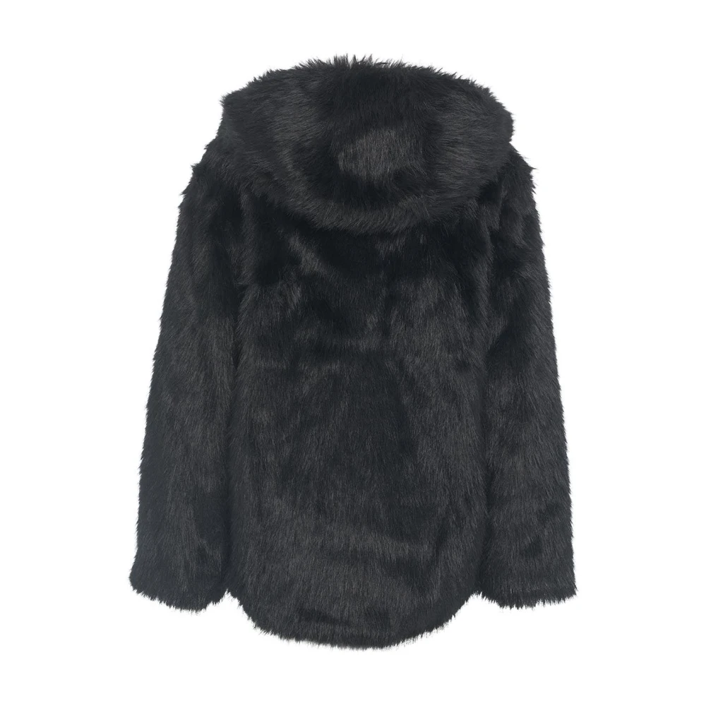 Kaos Zwarte Jassen voor Vrouwen Aw24 Black Dames