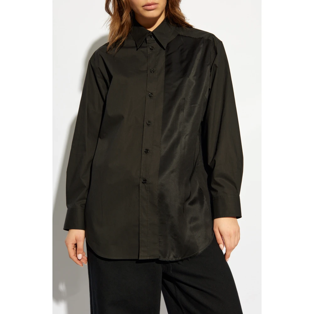 MM6 Maison Margiela Katoenen Overhemd Black Dames