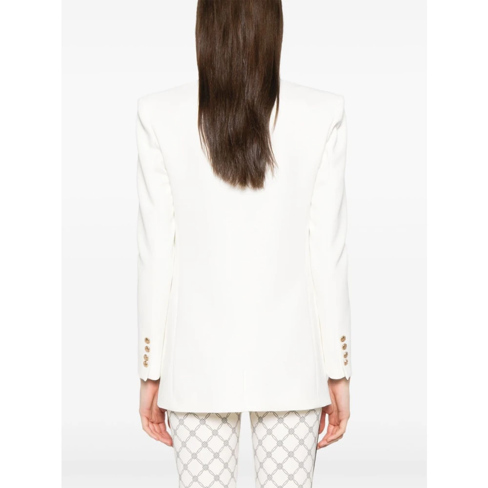 Elisabetta Franchi Witte Jas Dames Buitenkleding White Dames