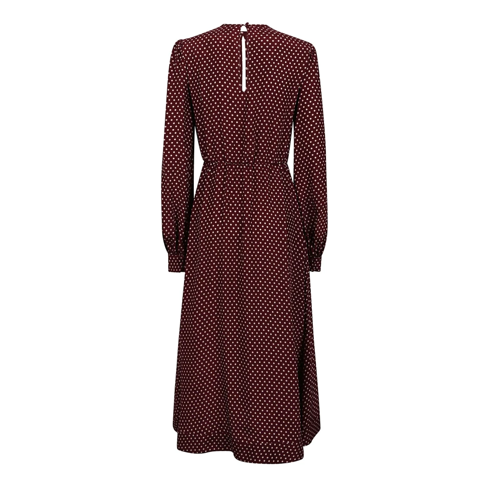 Crida Milano Zijden Bordeaux Jurk Made in Italy Red Dames