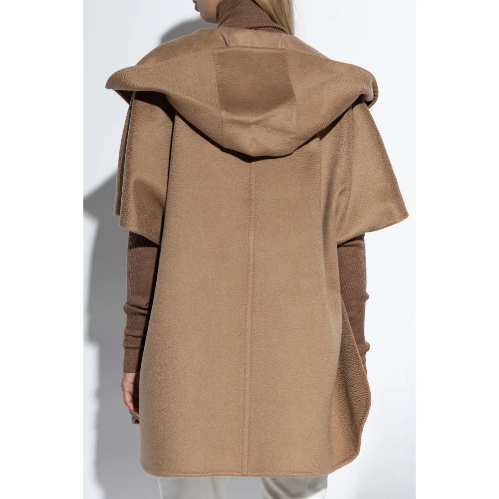 Max Mara Kasjmier poncho Dorico Brown Dames