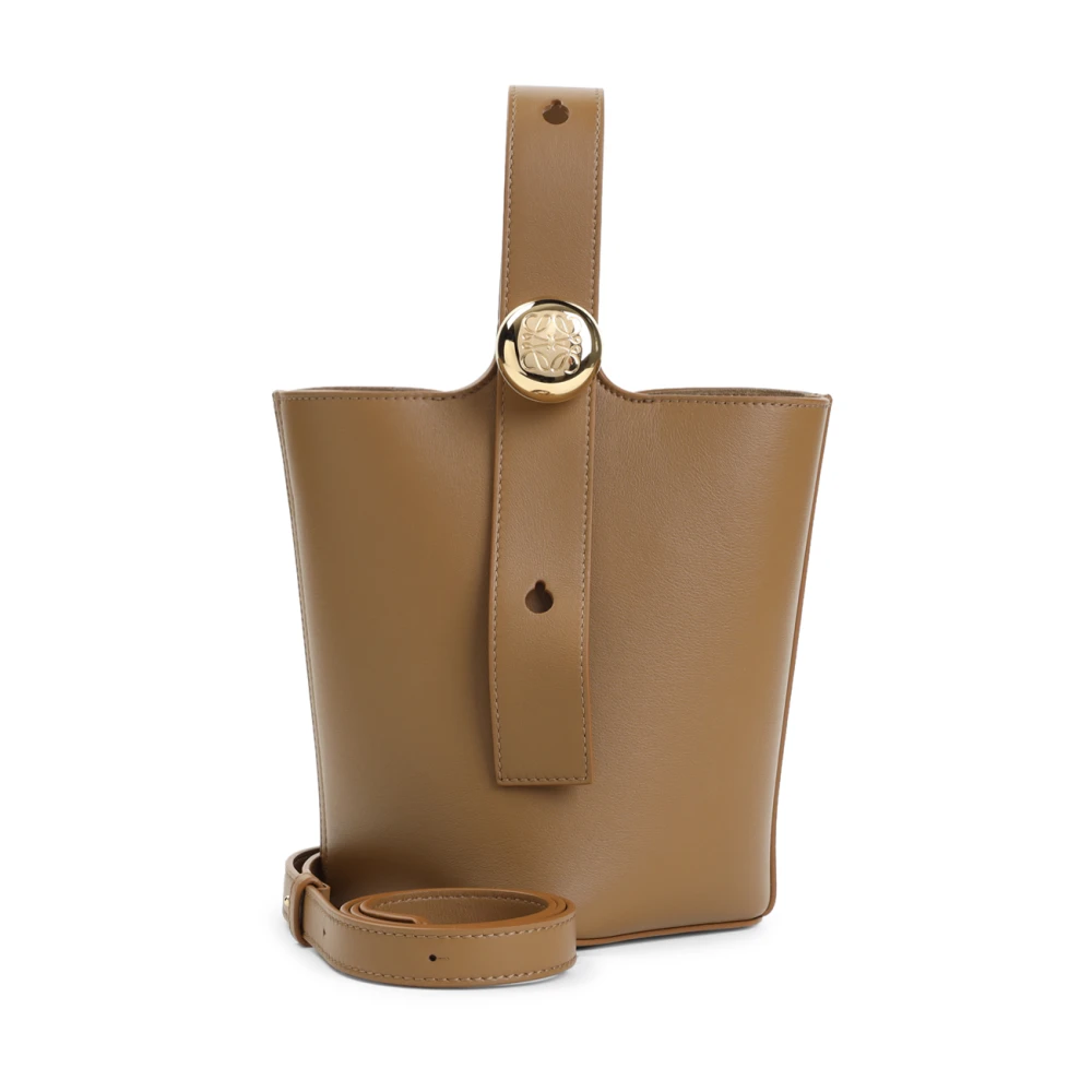 Loewe Pebble Mini Bucket Bag Brown Dames