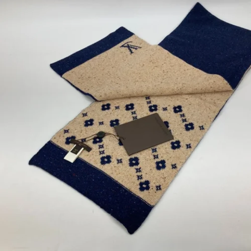 Louis Vuitton Vintage Pre-owned Fabric scarves Blue Dames