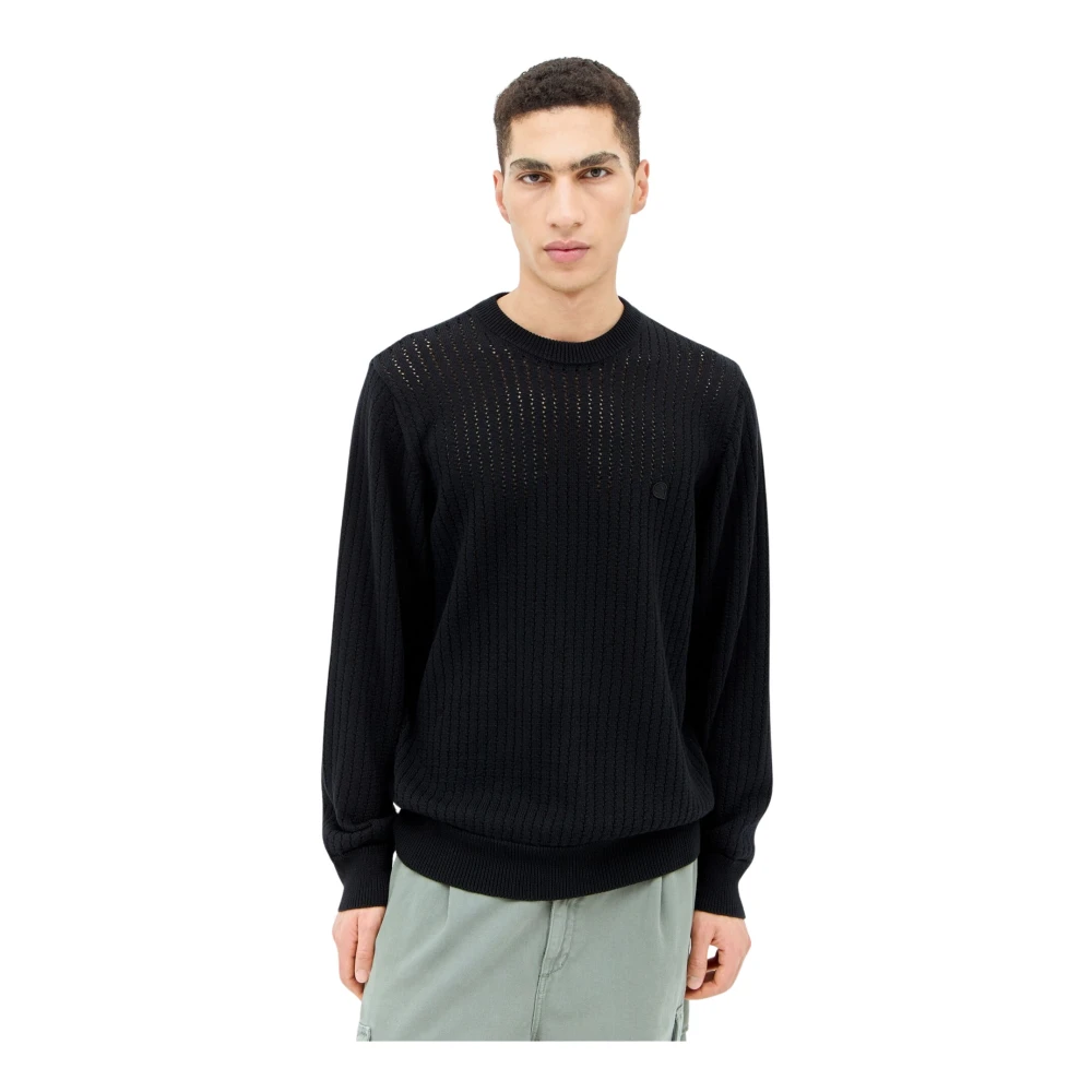 Carhartt Wip Men's Black Round-Neck Knitwear, S, Calen Jumper