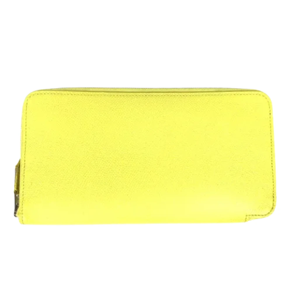 Hermès Vintage Pre-owned Leather wallets Yellow Dames