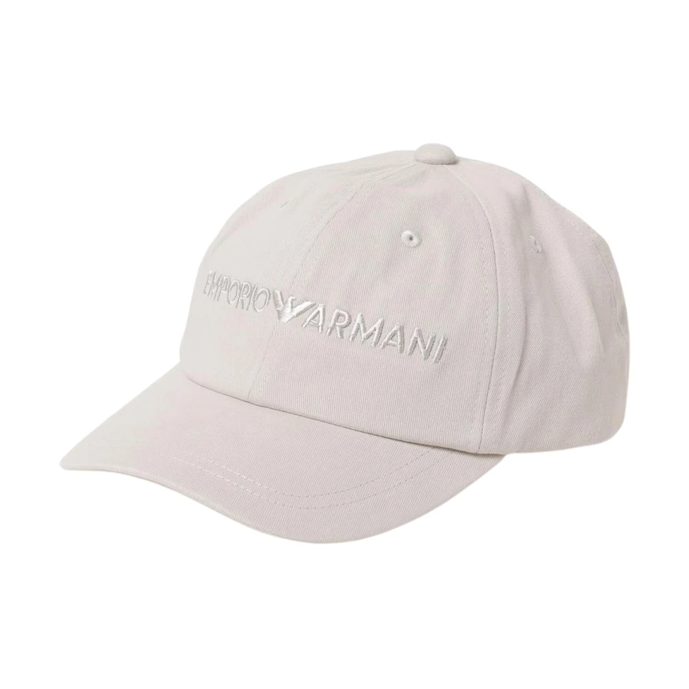 Emporio Armani Beige Logo Baseball Cap
