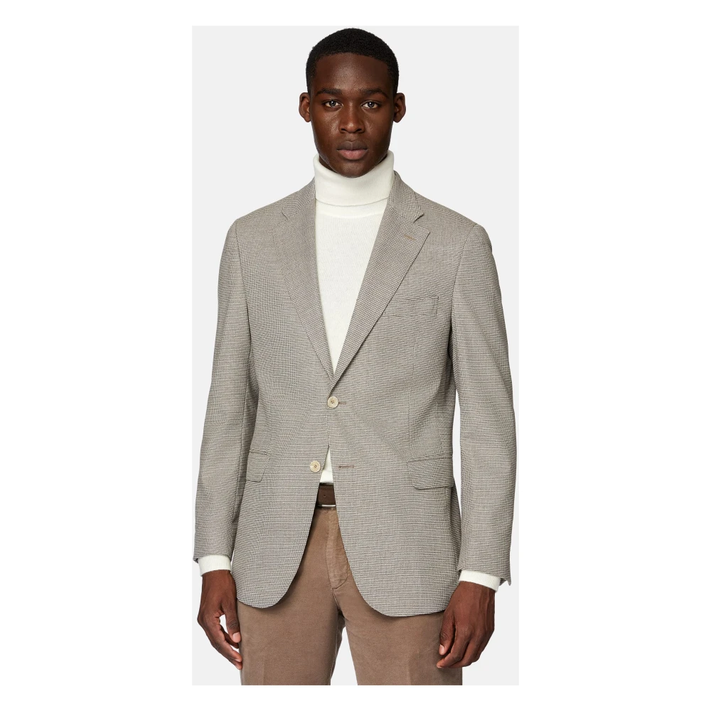 Boggi Milano Stretch Wool Jas Gray Heren