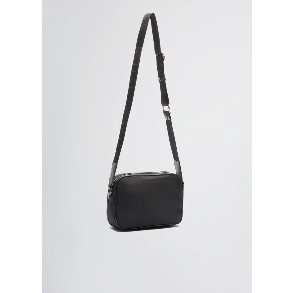 Liu Jo Zwarte Nylon Schoudertas met Logo Black Dames