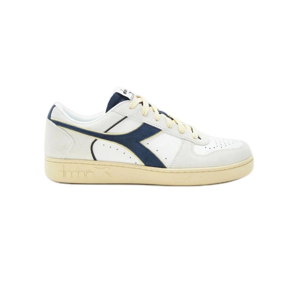 Diadora Men's Blue Suede Low Top Magic Basket