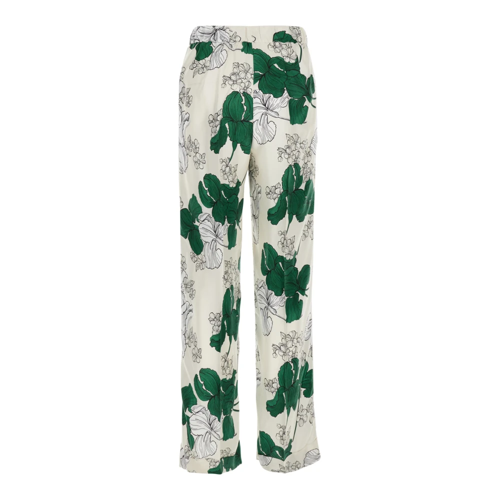 P.a.r.o.s.h. Bloemen Zijden Multicolor Broek Vrouw Green Dames