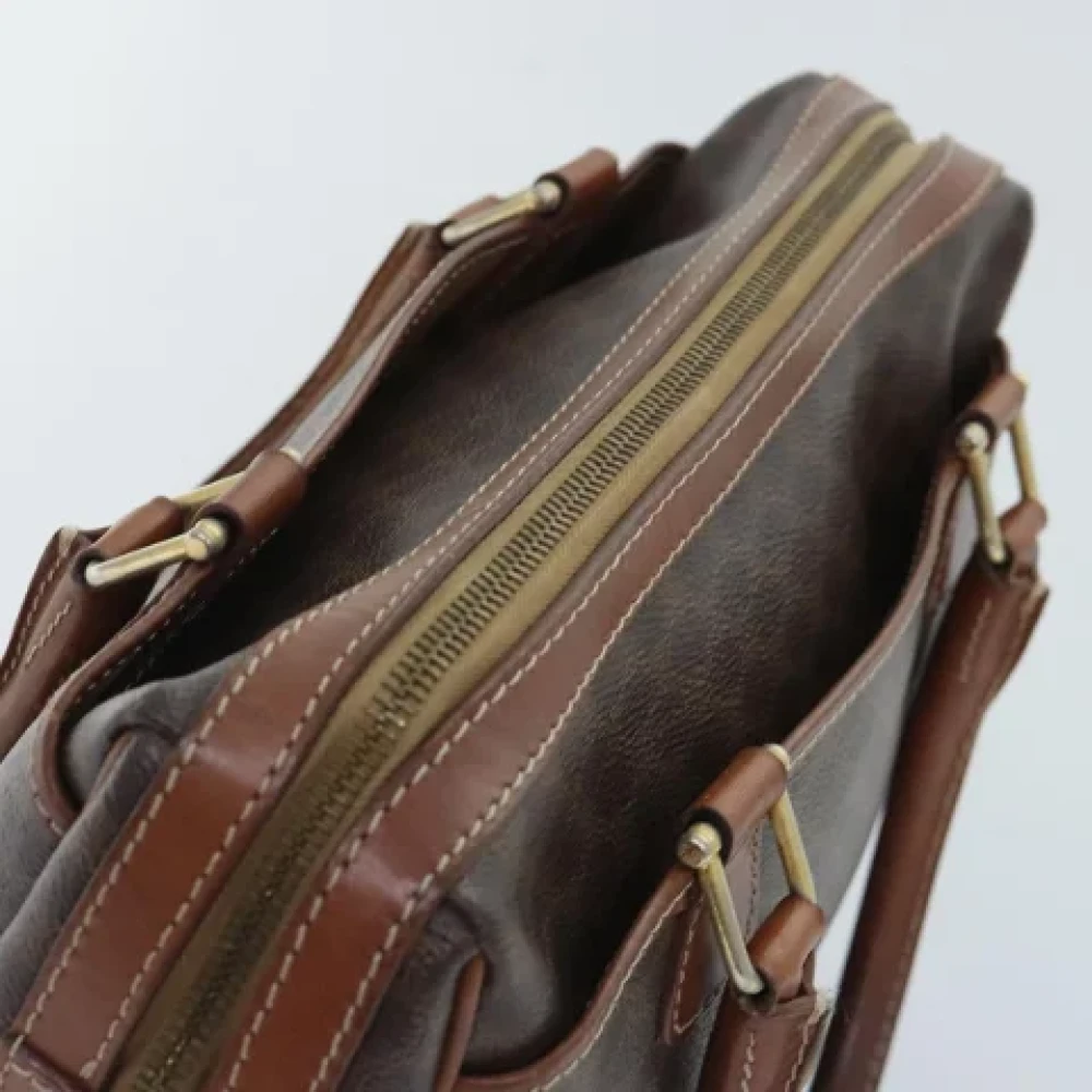 Celine Vintage Pre-owned Canvas handbags Brown Dames