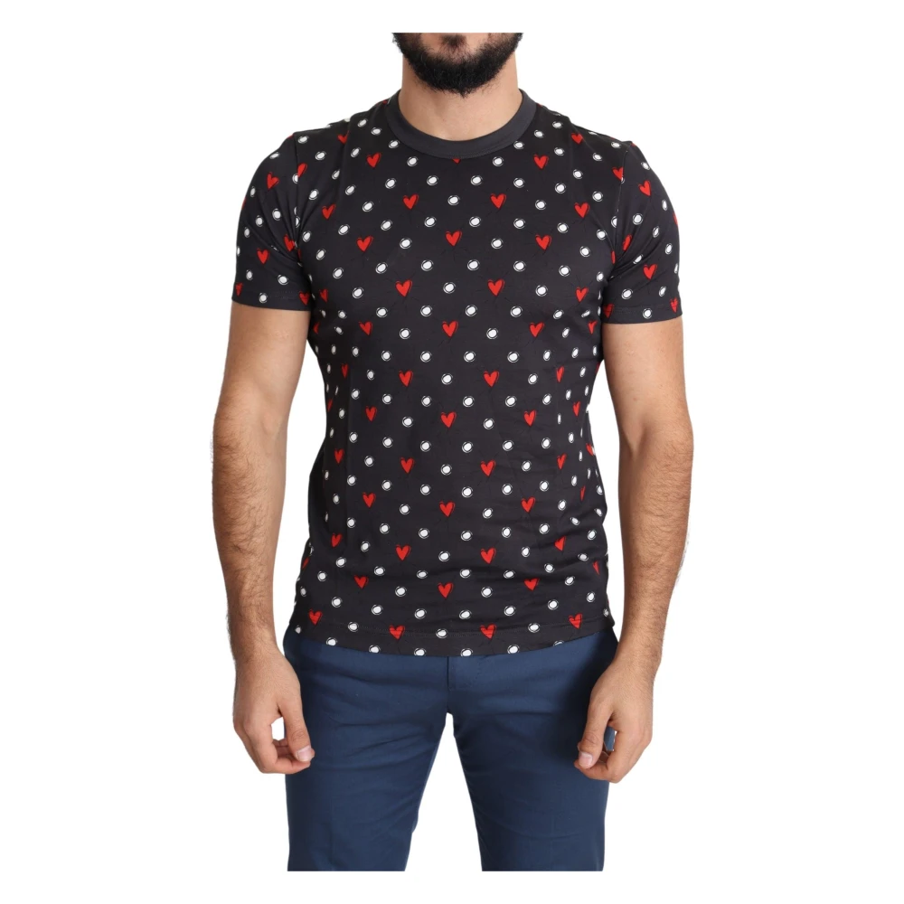 Dolce & Gabbana Men's Gray Versatile Cotton T-Shirt For Any Occasion
