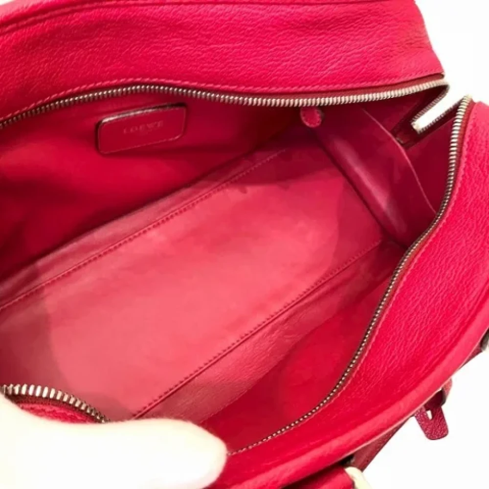 Loewe Pre-owned Leather handbags Red Dames