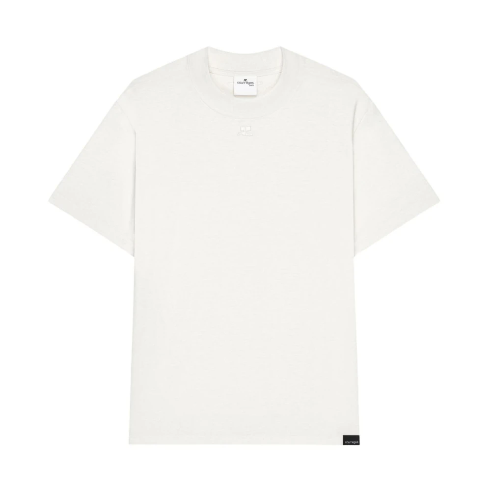 Courrèges Women's White T-Shirts, S, Oversize T-Shirt