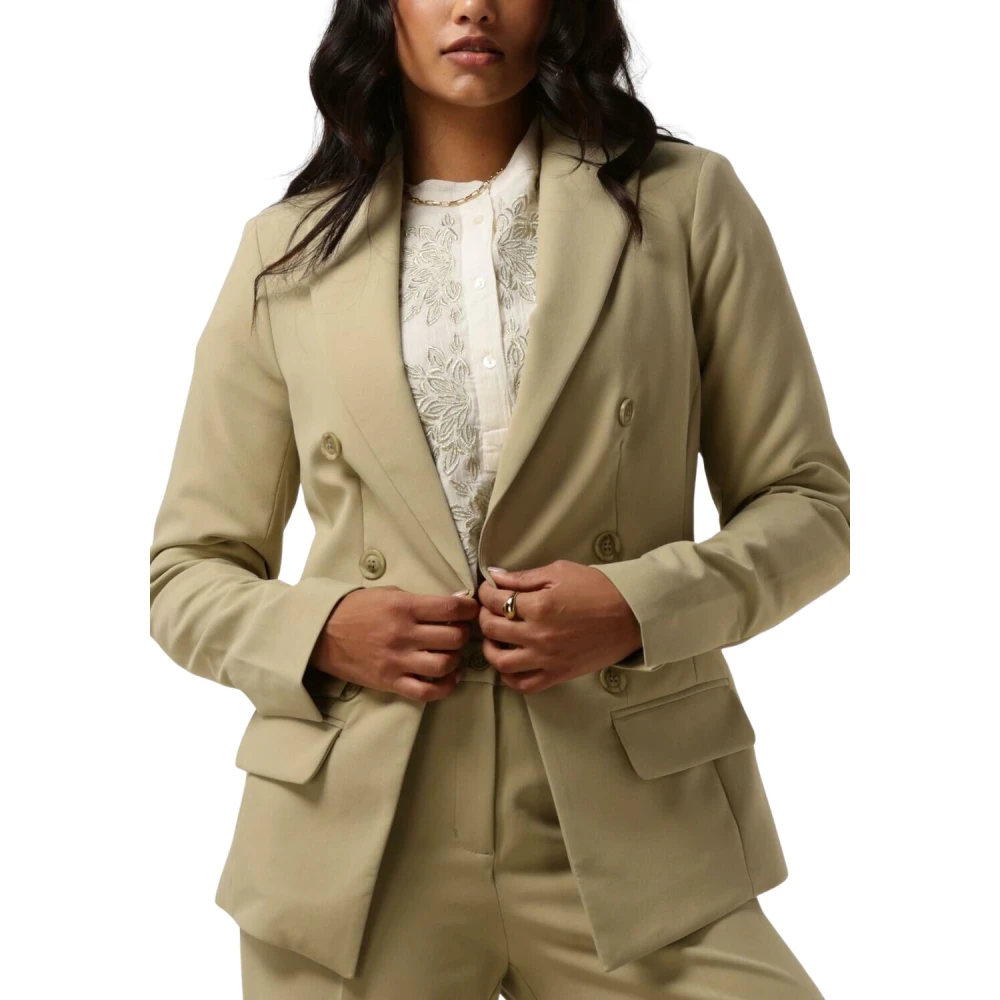 Summum Woman Groene Fitted Soft Foam Blazer Green Dames