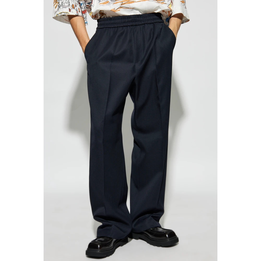 Golden Goose Creased Trousers Blue Heren