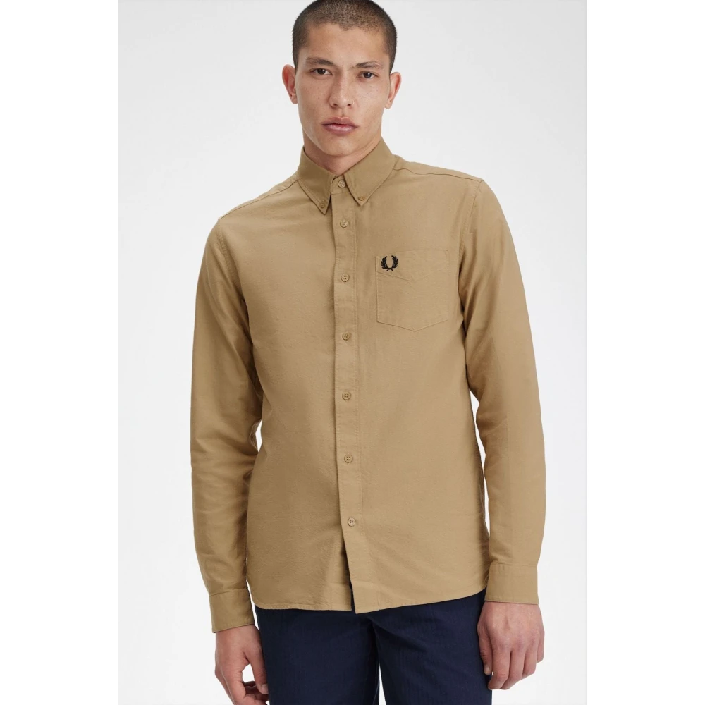 Fred Perry Casual Shirts Beige Heren