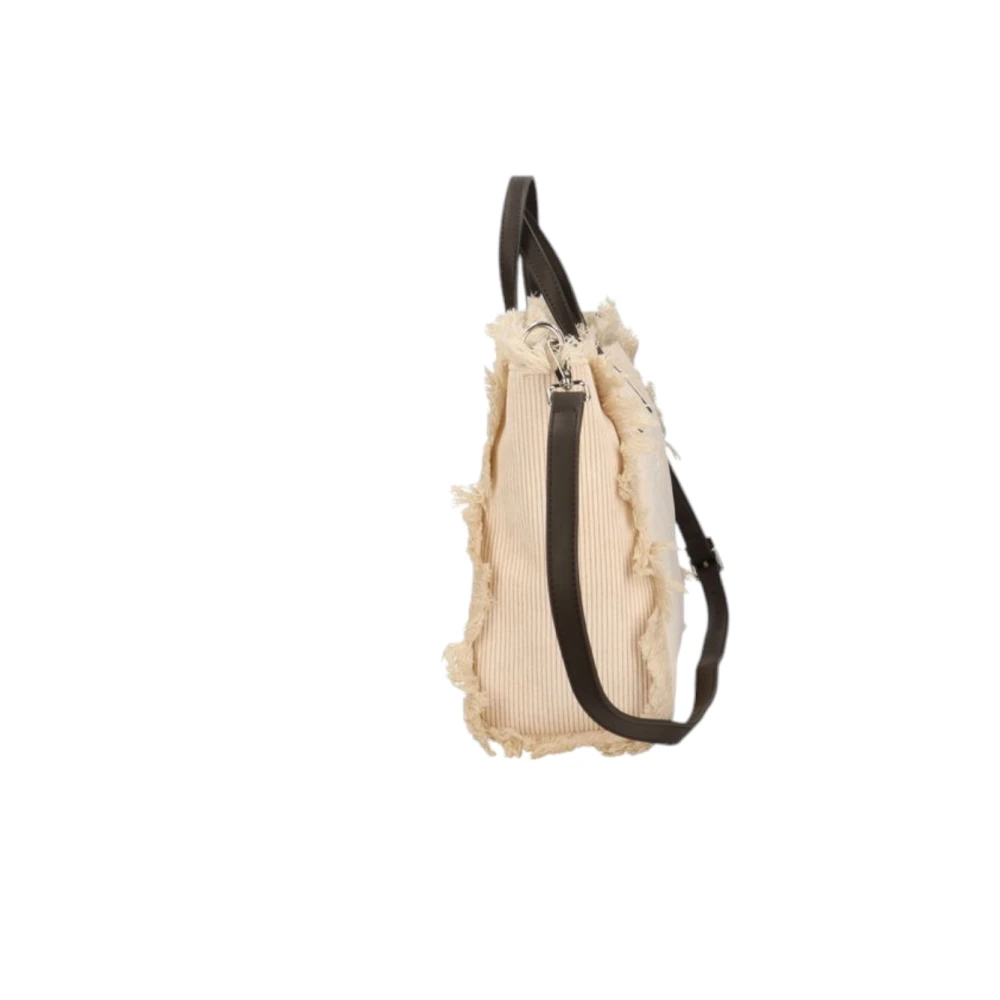 MC2 Saint Barth Stijlvolle Leren Tas voor Dagelijks Gebruik Beige Dames