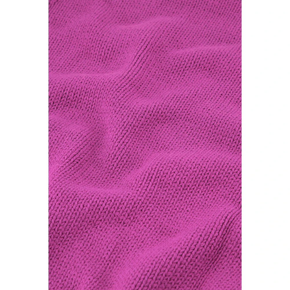 Fabienne Chapot Paarse Bloemen Korte Mouw Trui Pink Dames