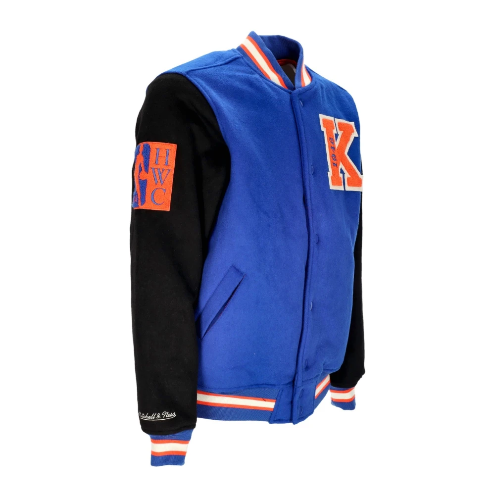 Mitchell & Ness NBA Team Legacy Varsity Jacket Blue Heren