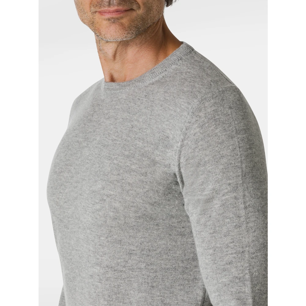 Kangra Grijze Wol Kasjmier Trui Aw24 Gray Heren