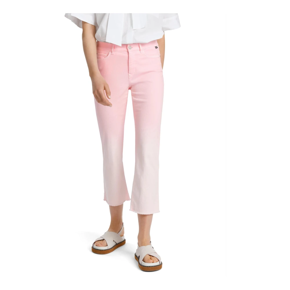 Marc Cain Sprayed Look Kick Flare Jeans Pink Dames