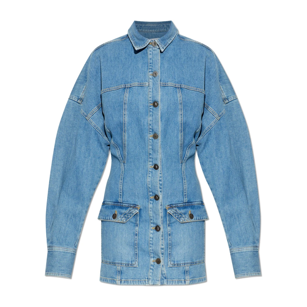 The Attico Women's Blue Paneled Denim Mini Dress - Shirt Dresses - Xs - Dresses