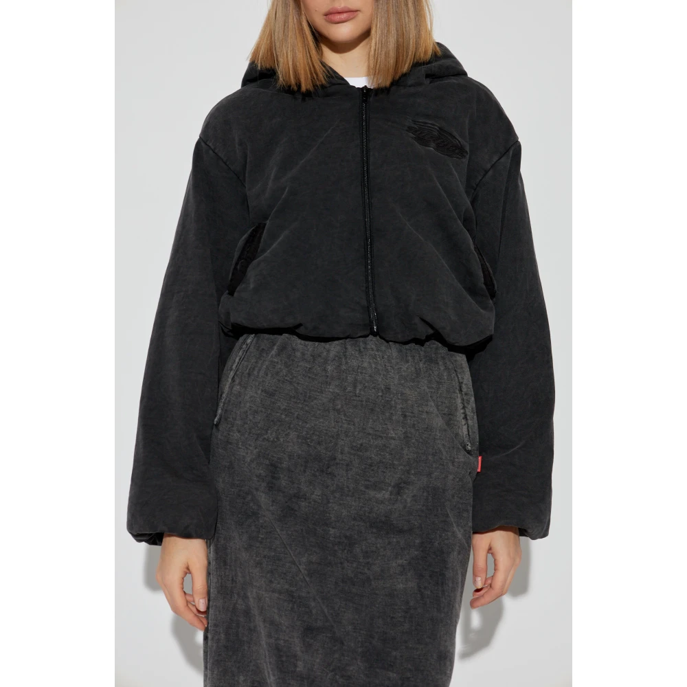 Diesel Gewatteerde sweatshirt F-Enerdi Gray Dames