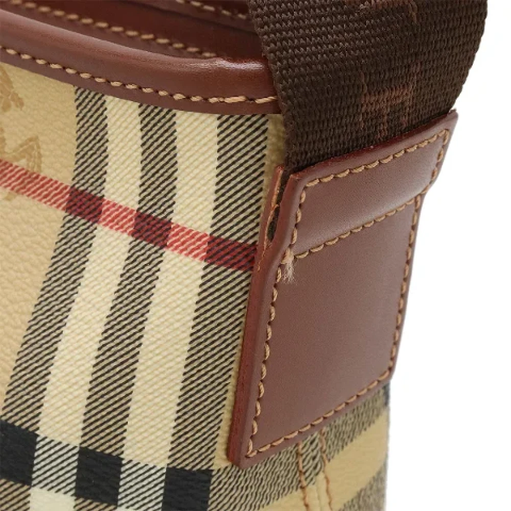 Burberry Vintage Pre-owned Canvas shoulder-bags Beige Dames