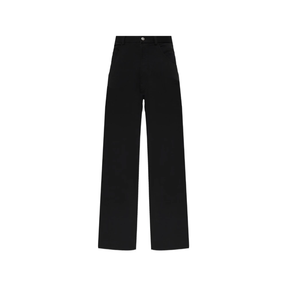 Mm6 Maison Margiela , Wide Trousers, Male, Black, S, Trousers Black