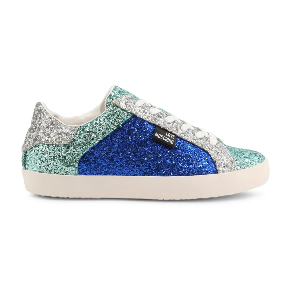 moschino glitter platform sneakers