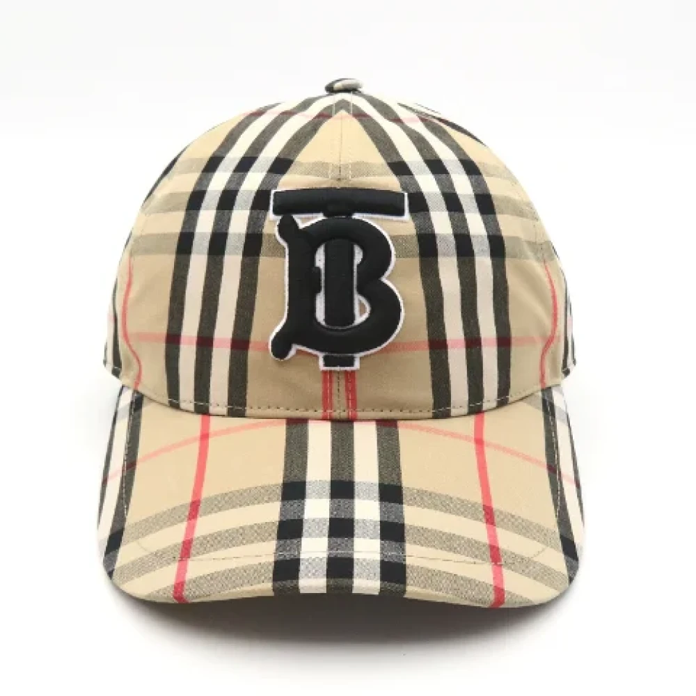 Burberry Vintage Pre-owned Cotton hats Beige Dames