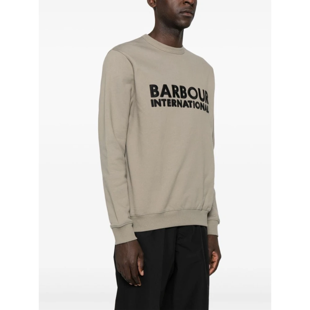 Barbour Grijze Sweater met Logopatches Gray Heren