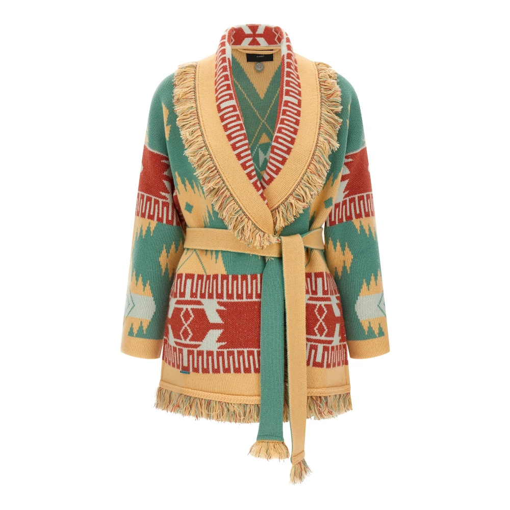 Alanui Multicolor Icon Jacquard Cardigan - Female - Cardigans - S - Knitwear