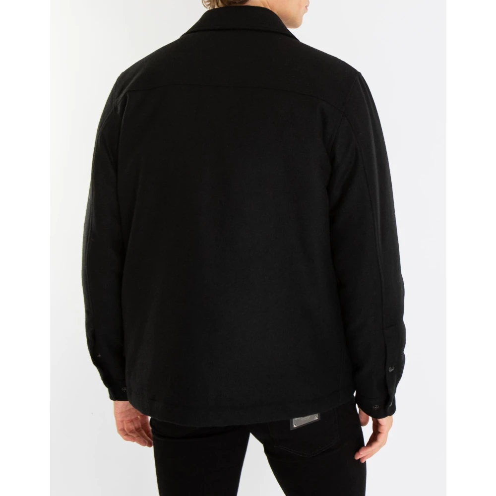 Woolrich Alaskan Wool Overshirt Black Heren