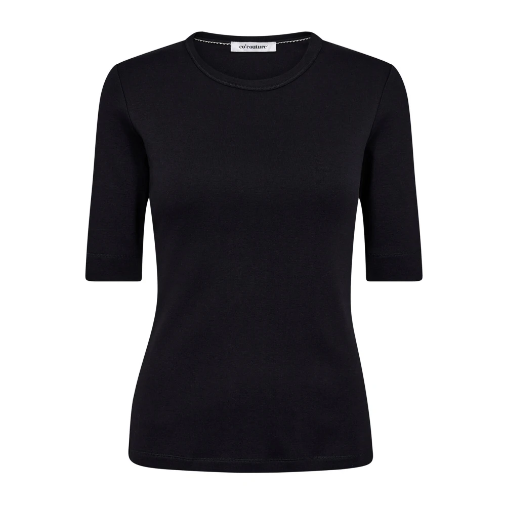 Co'Couture Navy Tee Top Short Sleeve Blue Dames